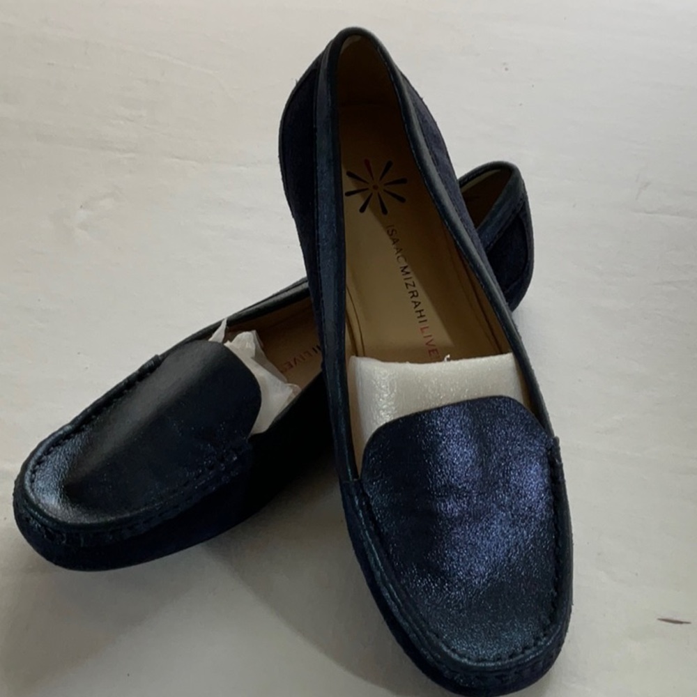Isaac Mizrahi Live Leather Suede and Metallic
Driving Moccasins